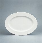 Platte Fahne 33 cm weiß, Fine Dining 900