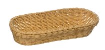 Baguette Korb oval 28 x 16cm beige