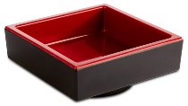 Bento Box -ASIA PLUS- 7,5 x 7,5 cm flach rot/schwarz