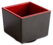 Bento Box -ASIA PLUS- 7,5 x 7,5 cm hoch rot/schwarz