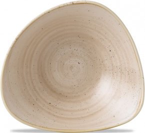 Triangle Bowl 60cl 23,5cm Nutmeg Cream, Stonecast