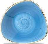 Triangle Bowl 60cl 23,5cm Cornflower Blue, Stonecast