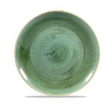 Teller flach rund 16,5 cm Samphire Green, Stonecast