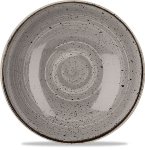 Teller tief rund 24,8 cm Peppercorn Grey, Stonecast