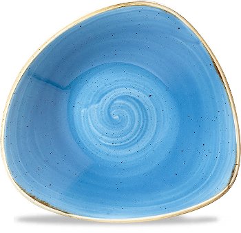Triangle Bowl 37 cl 18,5 cm Cornflower Blue, Stonecast
