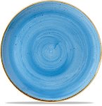 Teller flach rund 26 cm Cornflower Blue, Stonecast
