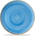 Teller flach rund 28,8 cm Cornflower Blue, Stonecast