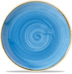 Teller flach rund 16,5 cm Cornflower Blue, Stonecast