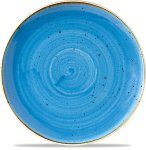Teller flach rund 21,7 cm Cornflower Blue, Stonecast