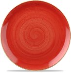 Teller flach rund 21,7 cm Berry Red, Stonecast
