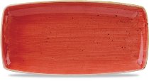 Platte 34,5 x 18,5 cm Berry Red, Stonecast