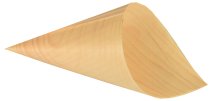 Fingerfood - Spitztüten, Holz pure Ø 12,5 cm, 24 cm, 50er Pack